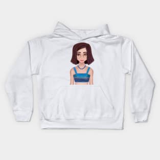 Sad anime girl Kids Hoodie